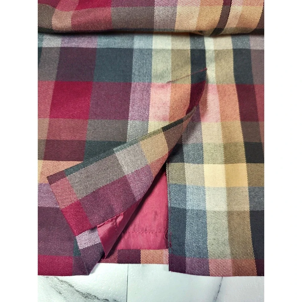 Established 1962 Plaid Pencil Skirt Rear Zipper Size 12 Preppy Career‎ Holiday